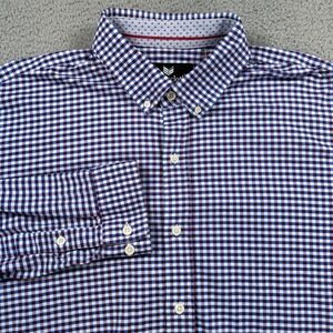 Buttercloth Mens XL Regular Fit Gingham Stretch Long Sleeve Button Down Shirt